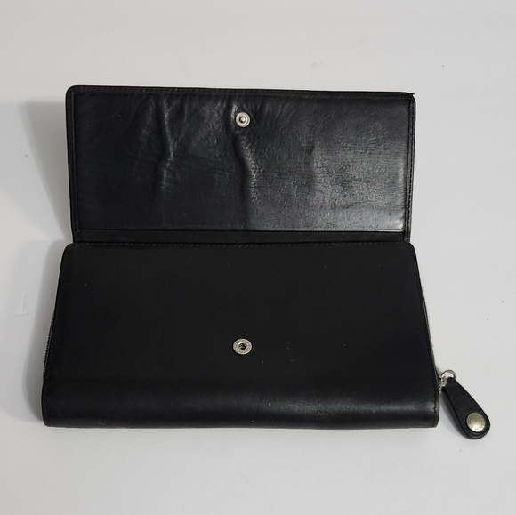 Vintage Coach Legacy Trifold Black Leather Wallet - Picture 7 of 10